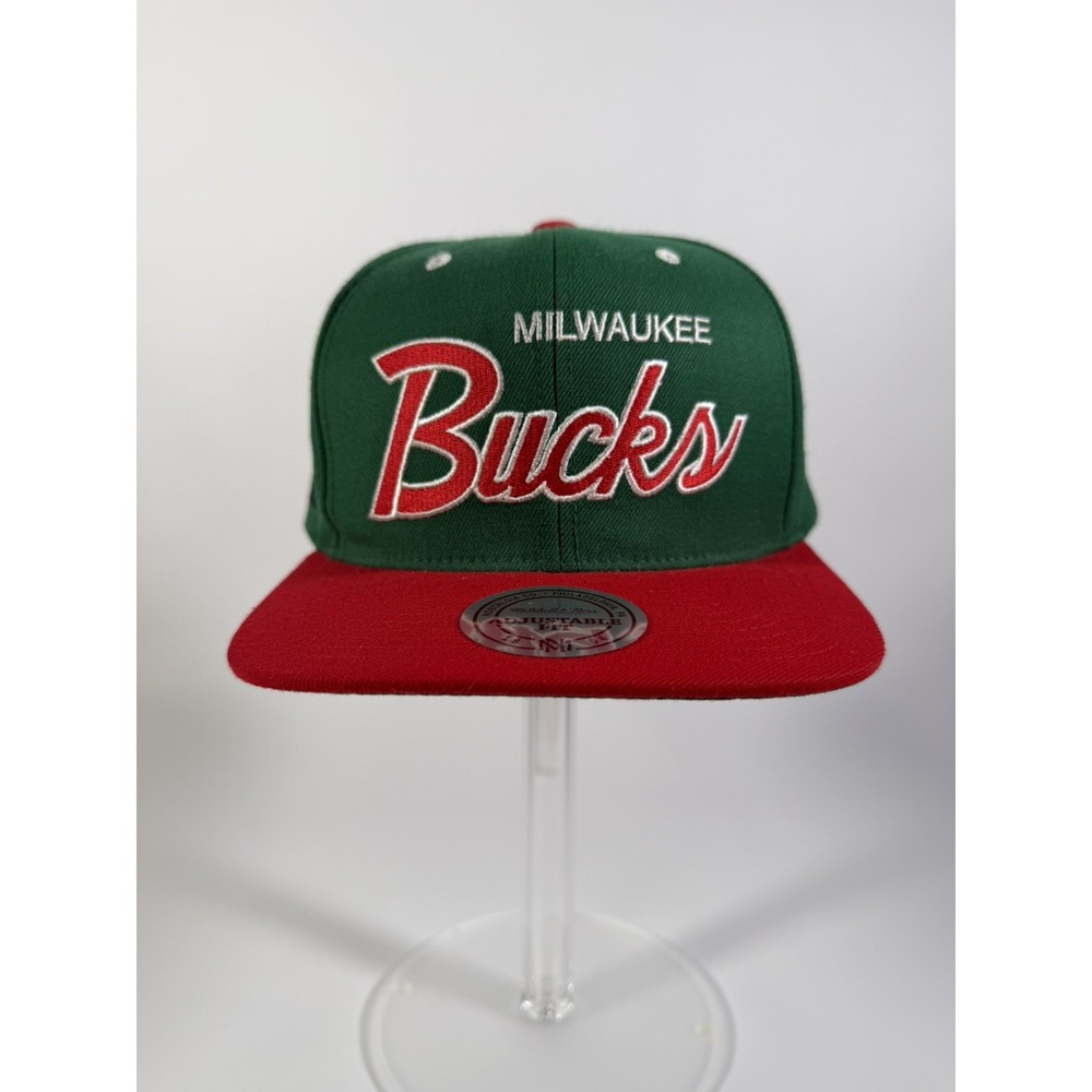 Milwaukee Bucks Hat Mitchell & Ness Green Snapback NBA Hardwood Classics